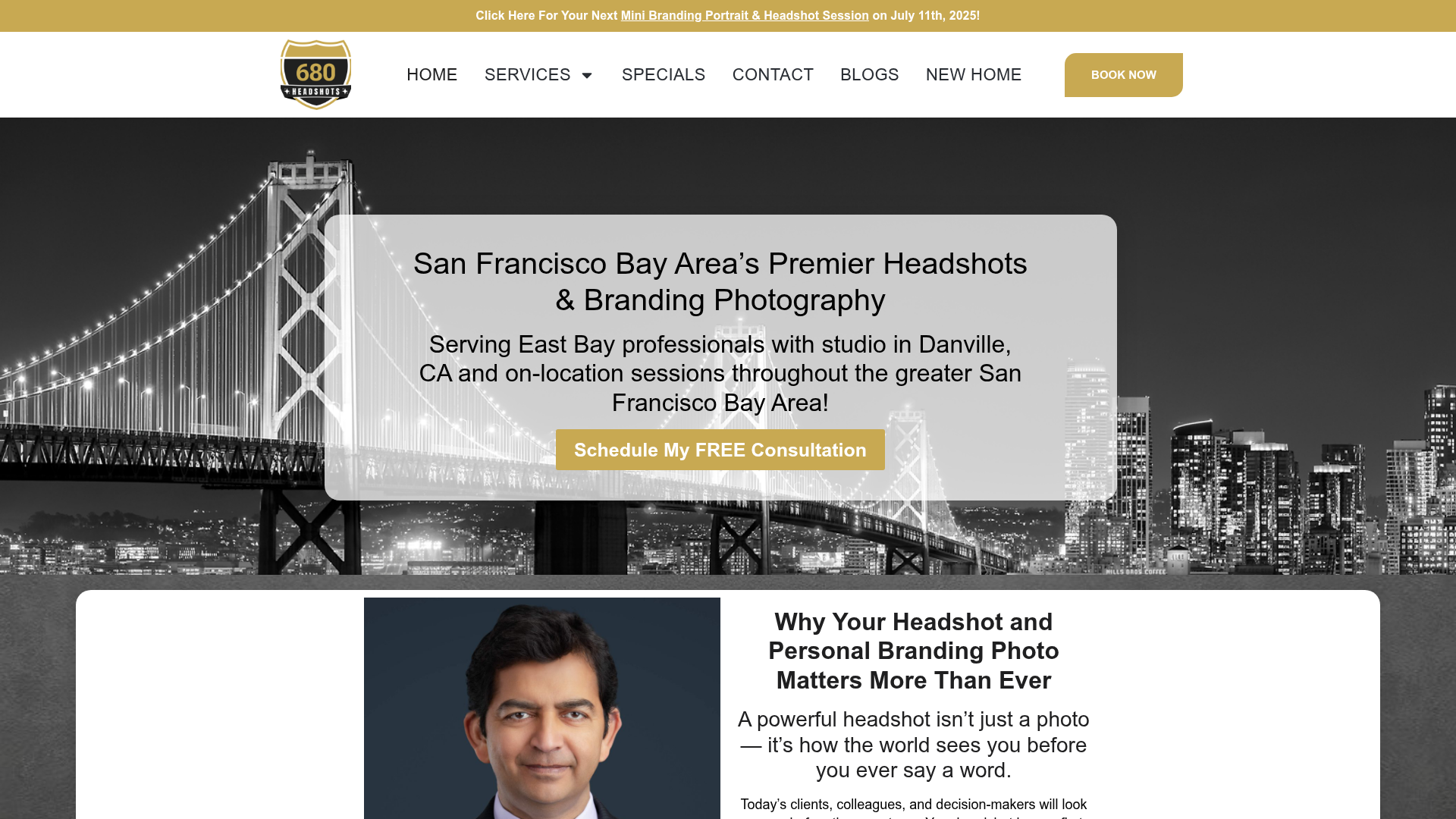 680 Headshots website preview
