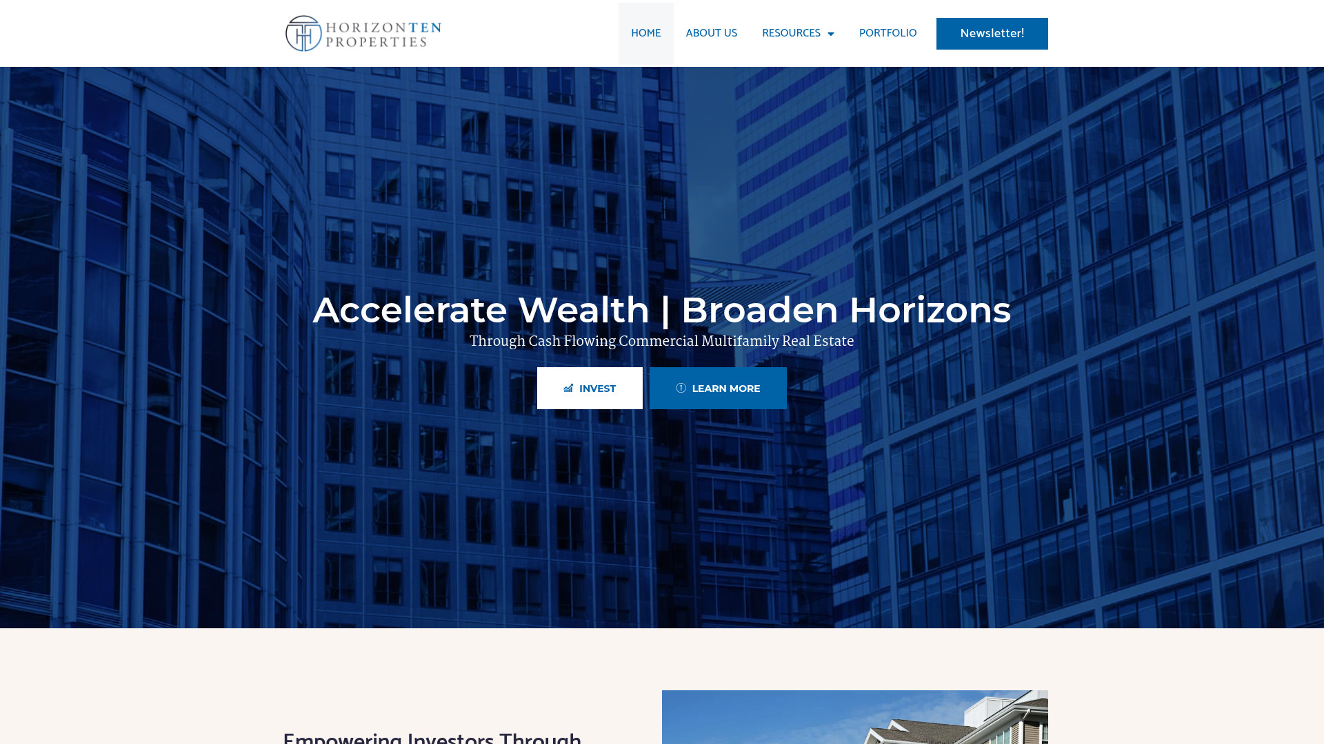 Horizon Ten Properties website preview
