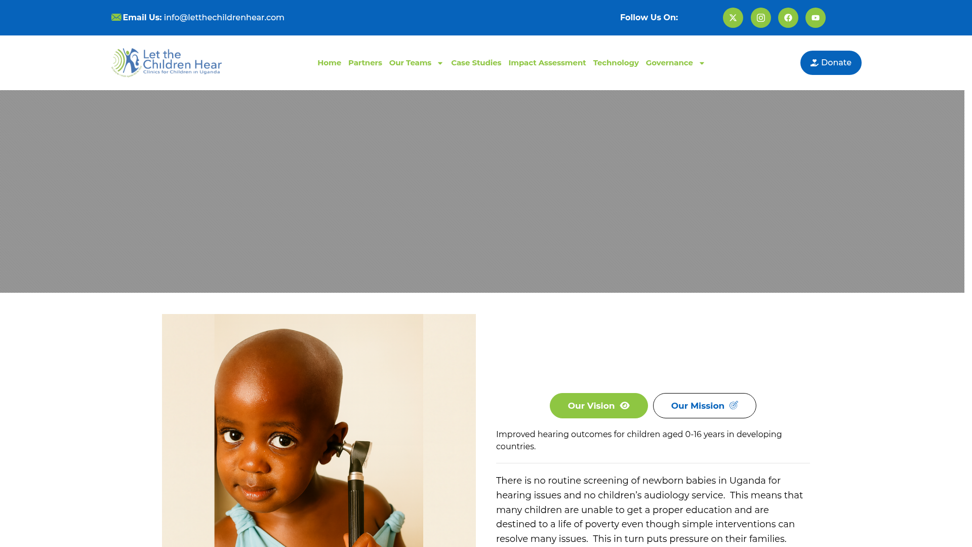 Let The Children Hear website preview