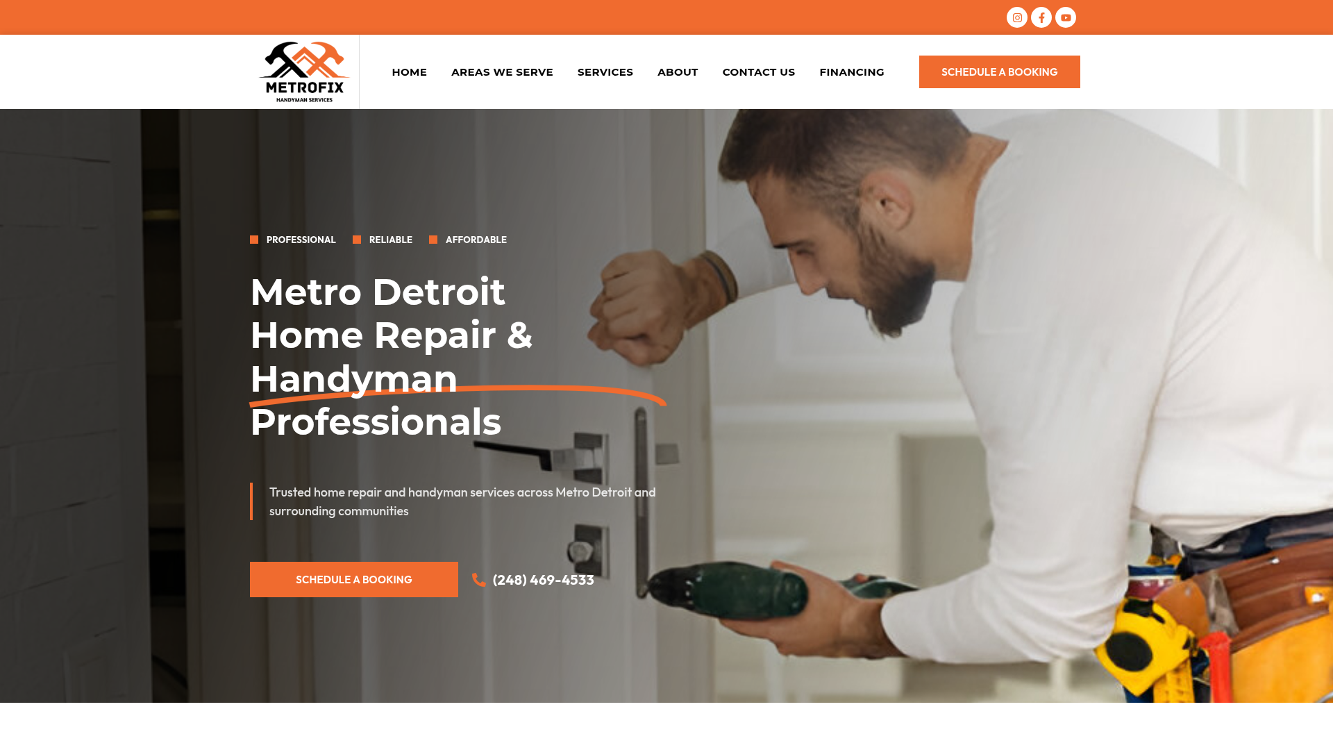 MetroFix Handyman website preview