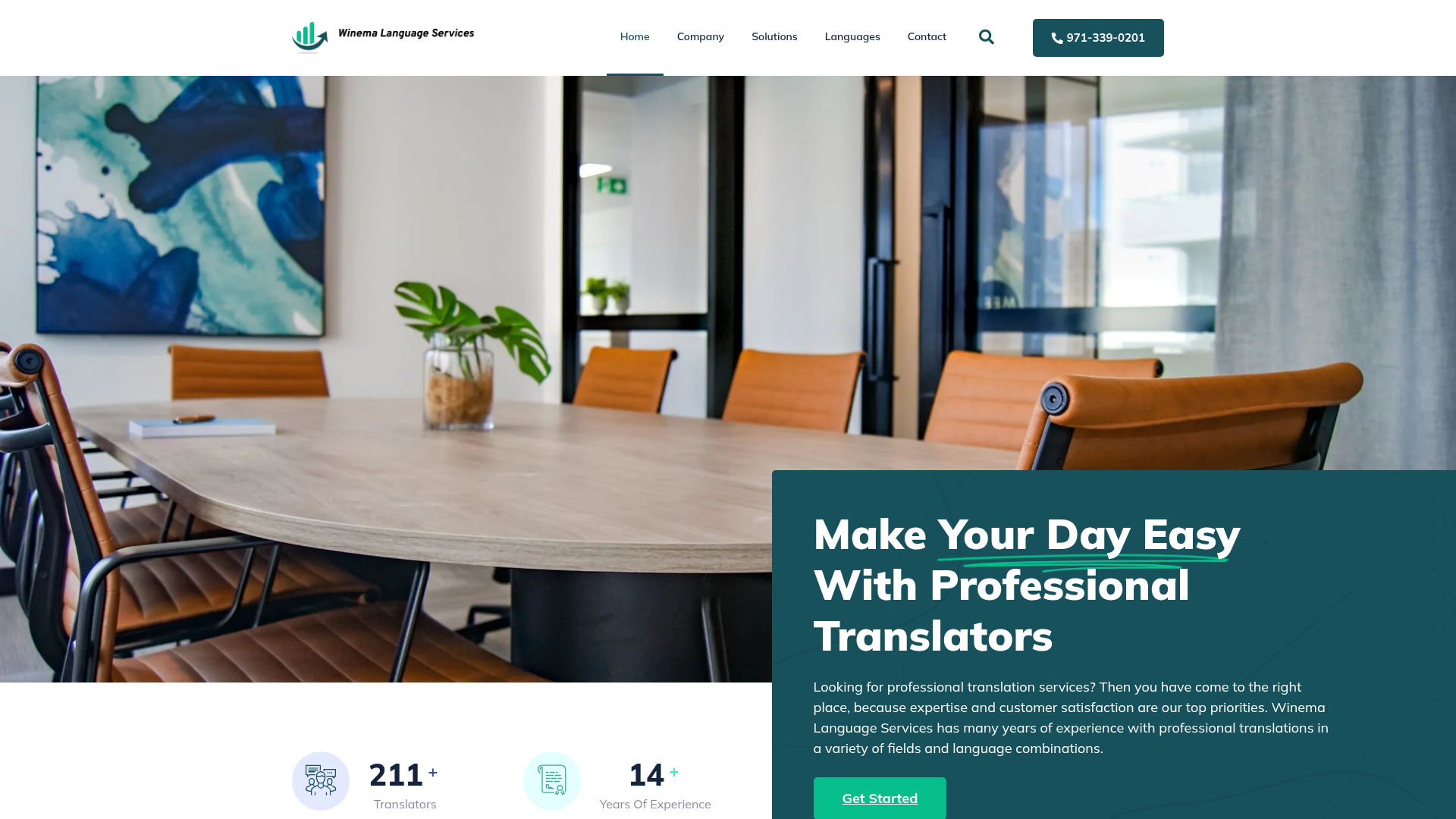 Winema Language Services website preview
